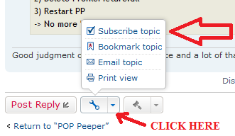 Click on &quot;Topic Tools&quot; function to get option list and then click on &quot;Subscribe topic&quot; to enable the option.