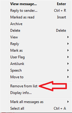Be sure and only select &quot;Remove from list&quot;.