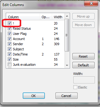 right-click in columns will provide interface