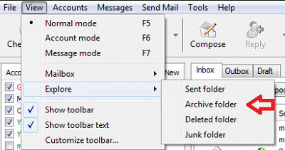 Select &quot;Archive folder&quot; to view where files are stored.