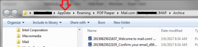 My PP files location (what I see when I go to PP main menu &quot;View&quot; &gt; &quot;Explore&quot; &gt; &quot;Archive folder&quot; for an account that has messages &quot;Archived&quot;).