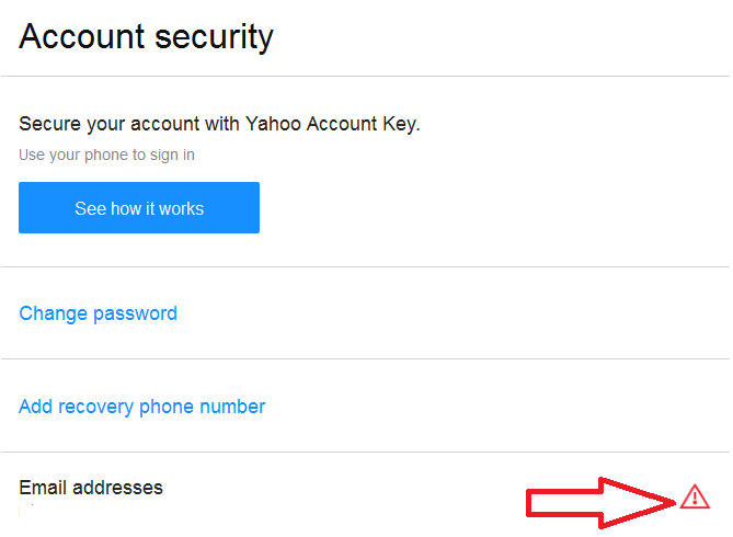 Verify email and there are other verifications that are always be requested from Yahoo all the time