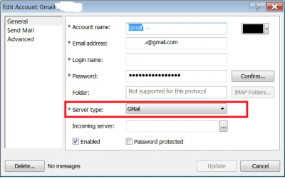 Location of the &quot;Server type&quot; for an email account in POP Peeper