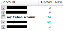 The enabled (check mark) column will display if &quot;Show enabled checkbox&quot; is enabled (checked) in the Accounts menu