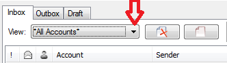 If one specific account is involved then click on drop-down arrow and select account to display all messages for that account which at that point all messages can be selected and removed from the PP inbox as described.