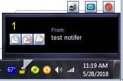 This may not be exactly what you will see displayed but this is a skin notification that will be similar