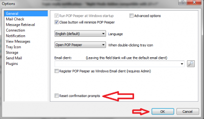 Check the box to &quot;Rest confirmation prompts&quot; and click &quot;OK&quot; (to get the prompt back that is illustrated in the first screen-shot).