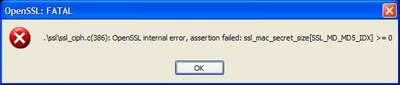 OpenSSL 1.0.0.0b: Fatal