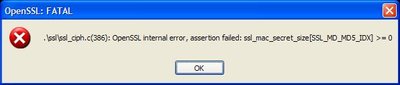 OpenSSL 1.0.0.0b: Fatal