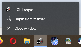 Do you get this result doing a right-click on the Task Bar PP icon?