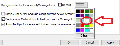 SELECT THE COLOR YOU WANT (White in this example) and press OK and color should be want you want.
