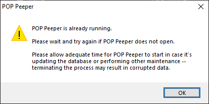 Pop Peeper blocks Sandboxie from running alternative instances