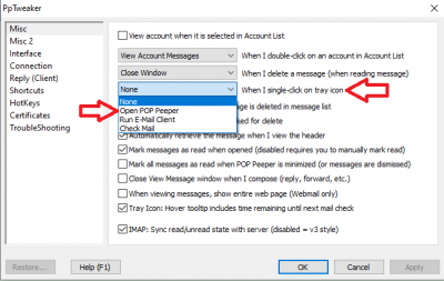 From main PP menu - Go to Tools/PPtweaker to change the option above as pointed out.