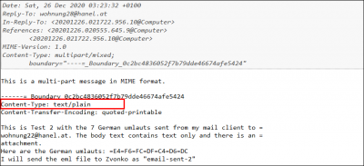 PopPeeper EML file with attachment displayed correctly although UTF-8 is not declared.