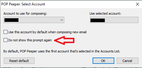 This dialog will display after clicking on the &quot;Compose&quot; button unless you have at some time selected the &quot;Do not show this prompt again&quot; option.