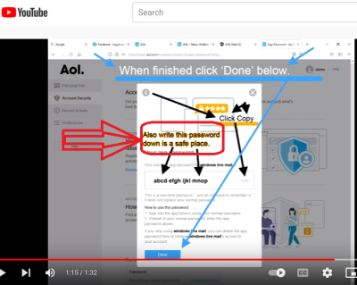 This is a step taken in the video to use an 'app password'