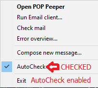 signifying that &quot;AutoCheck is enabled (on)