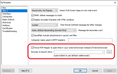 Use Windows (external) Default browser