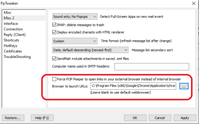 Direct PP to use installed browser of choice