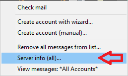 this is the context menu you'll see if a right-click menu is displayed via clicking in an empty area between accounts