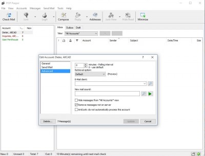 Advanced Account settings
