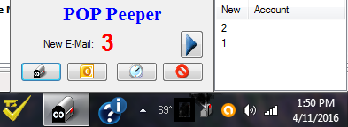 Desktop Alert will remain until new mail is read and has a reminder option (can be located anywhere you place the Alert)