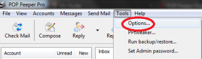 THEN CLICK ON OPTIONS