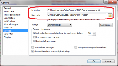Data Path should not include C:\Program Files...